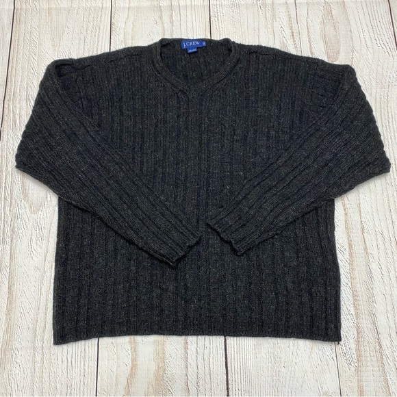 J. Crew Other - J. Crew Men's Wool Charcoal V-Neck Sweater